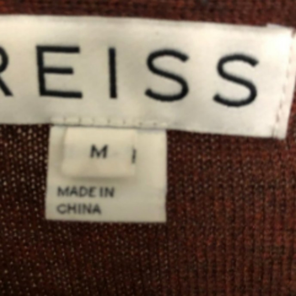 Reiss Mens Wool Blend Knight Knit Sweater Sz M - Picture 4 of 5